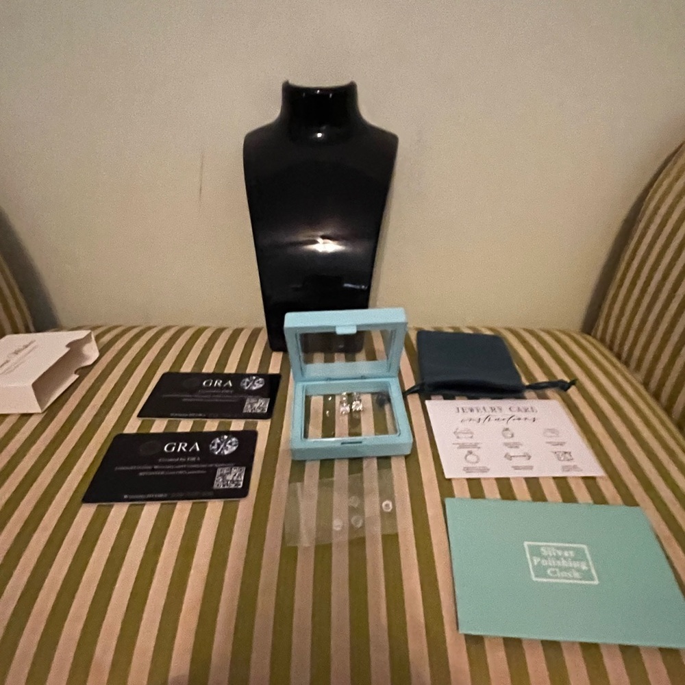 2 Ct. Sterling Silver moissonite earrings